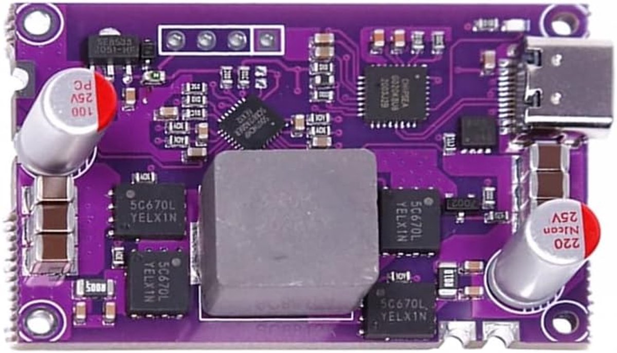 SnelShoppen - PD Snellader Module 120W, Krachtige Twee-Weg PD Snellaadmodule, Buck Boost voor Powerbank voor 4s 12V-16.8V Lithium Accu