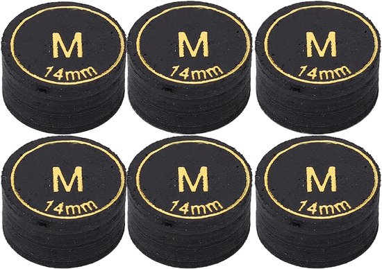 Dailygoody - Billiard Cue Tips - 14mm Vervangtips - Duurzaam en Kwalitatief - Voor Biljart en Snooker - Perfecte Grip en Controle - Geschikt voor Bilj.. van Merkloos — afbeelding 3