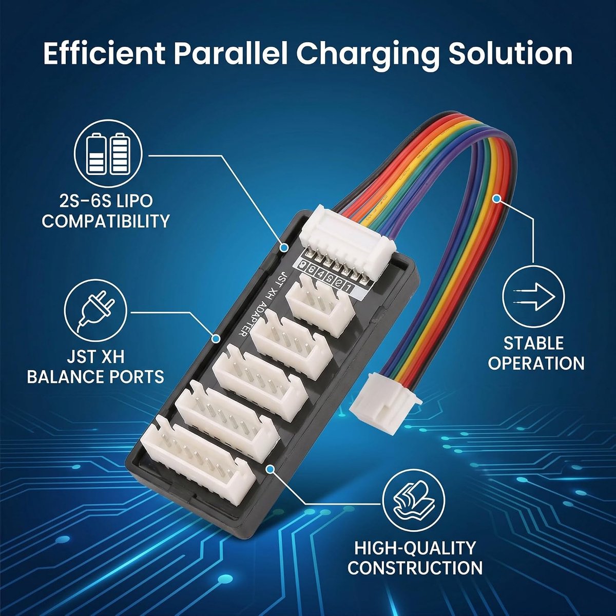 SnelShoppen - JST XH Adapter Scale Balance Board Lipo Balancer Kabel Uitbreidingskaart Parallel Oplaadkaart voor LiPo Batterij 2S-6S
