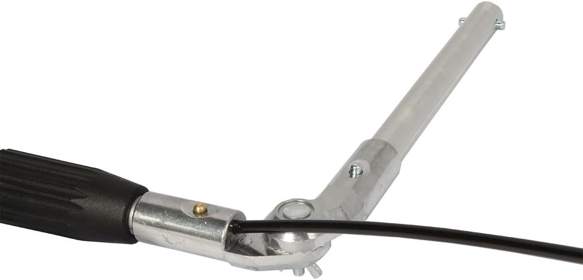 SnelShoppen - Beweegbaar metalen gewricht met waterdoorvoer gat, geschikt voor telescoopstelen, aansluiting voor 8 mm slang, ideaal voor schoonmaakbor