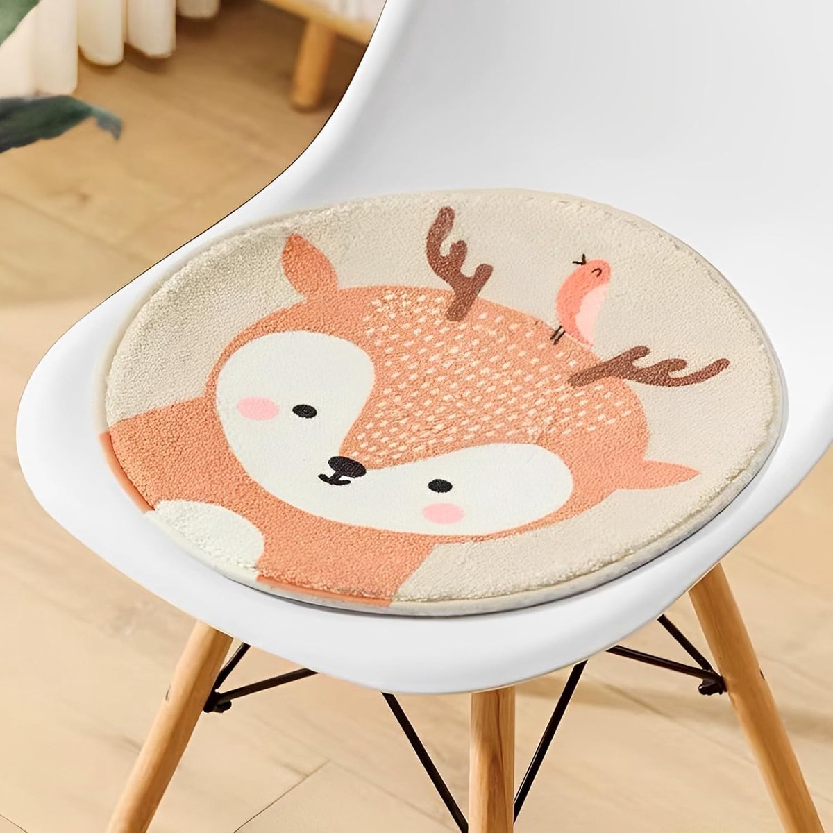 SnelShoppen - Kids Zitzak Rond Zachte Zitting Kussen Comfortabel Pijnverlichting Cartoon Dier Vloerkussen voor Kinderkamer Bank Stoel 30 x 30 cm