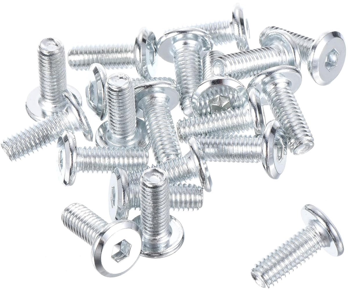 RVS Schroeven met Verzonken Kop M6x15mm, Set van 20 Stuks voor Montage en Reparatie