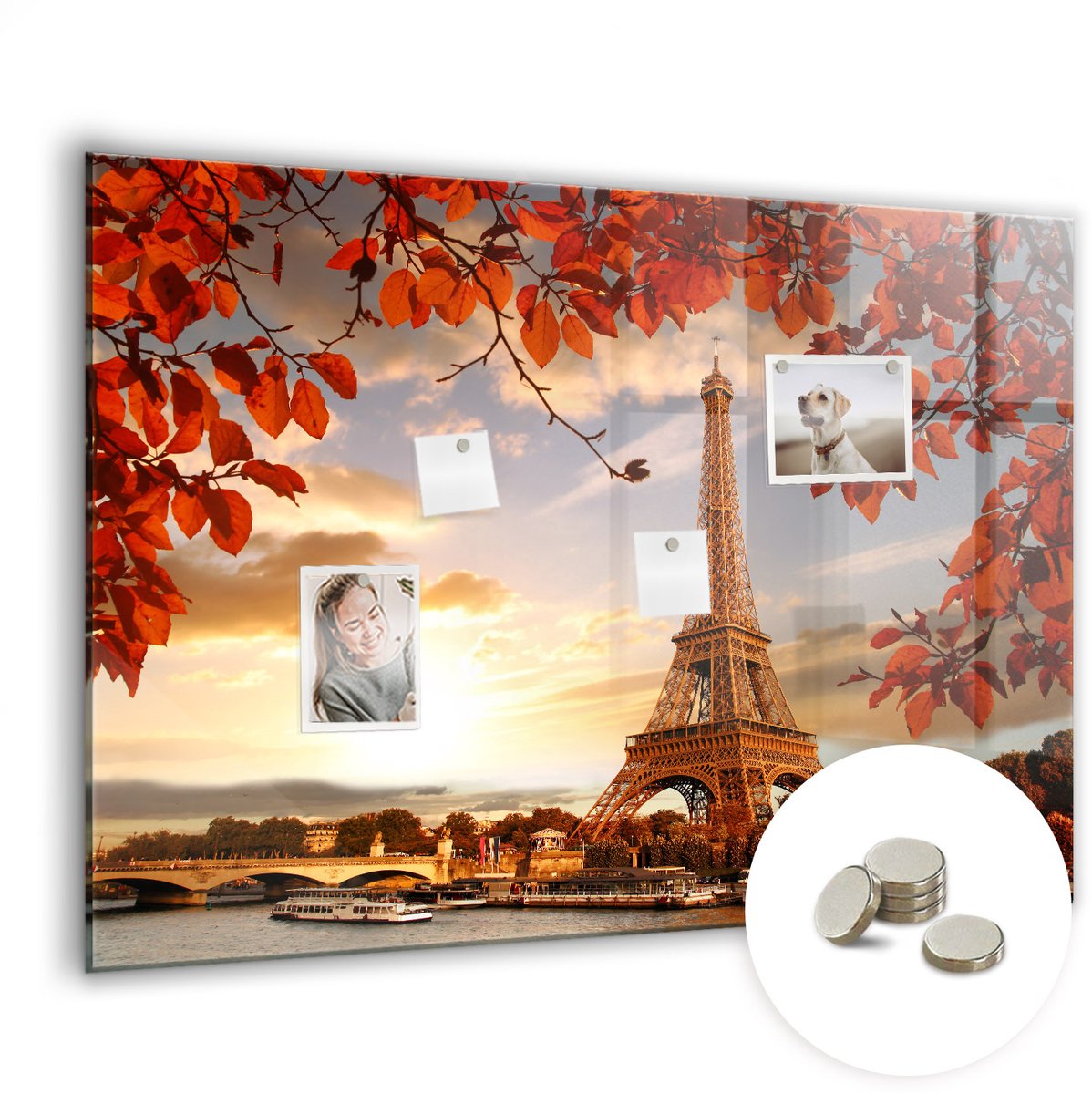 Coloray Glazen Magneetbord - Magnetisch Bord Specerijen - 100x70 cm - Veelkleurig Magneetbord - Magnetic Board - Keuken Decoratie