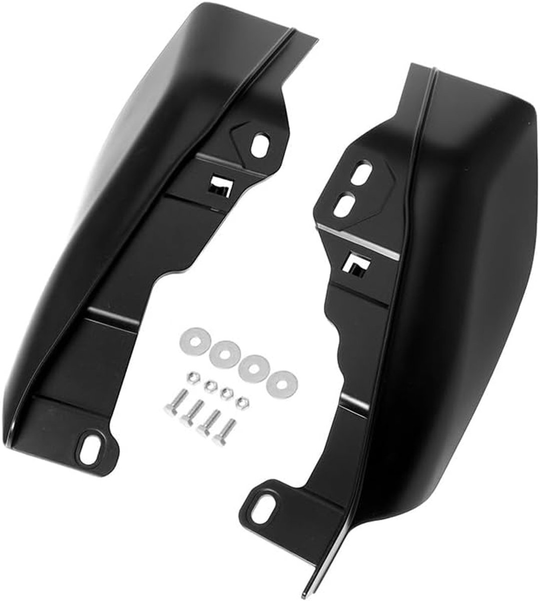 SnelShoppen - Mid Frame Air Deflector Heat Shield voor Harley Touring Road King Street Electra Glide 2009-2022 - Zwart, Hoogwaardige ABS Materiaal, Ve