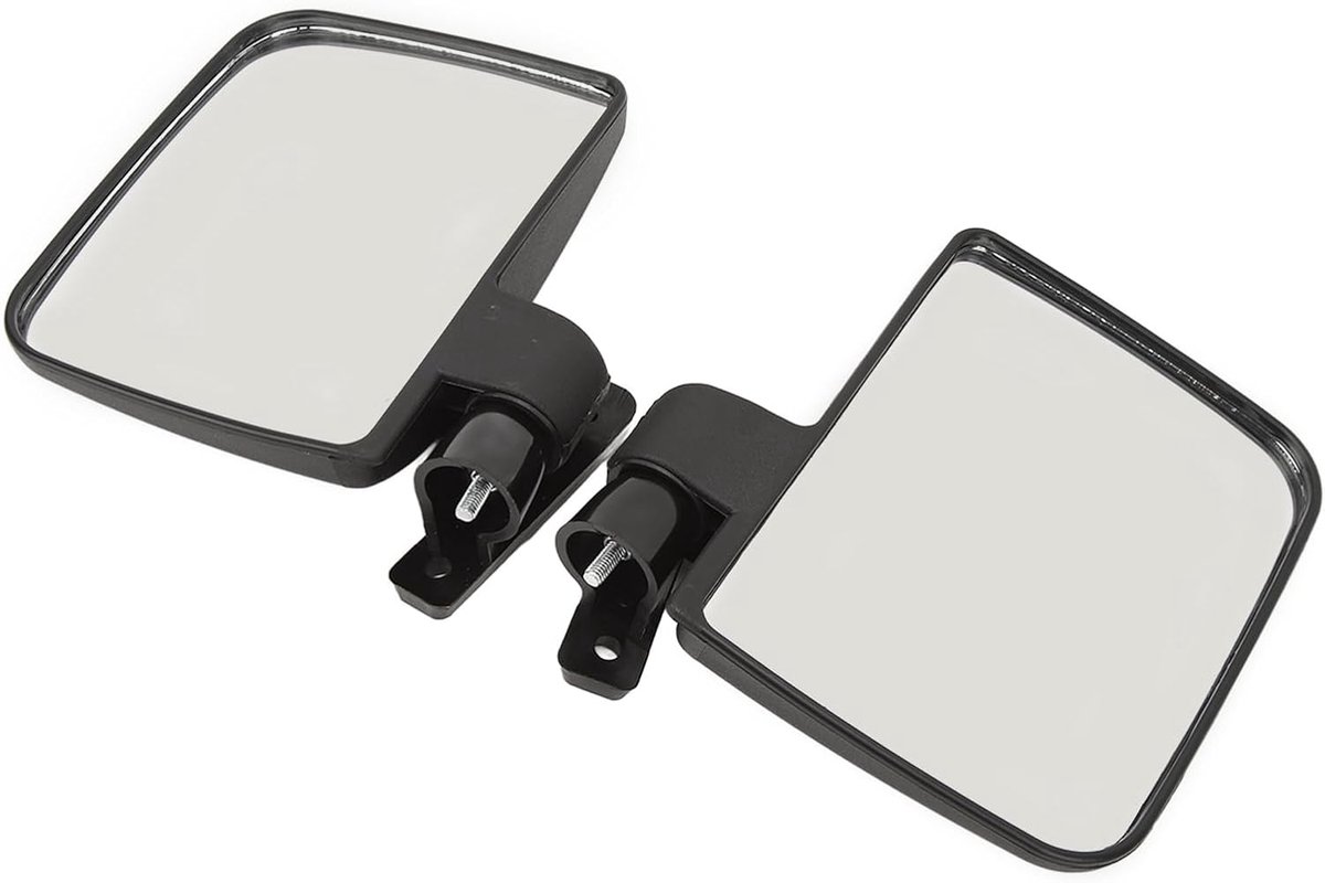 SnelShoppen - 2-pack Golfkar Zijspiegels Convex Achteruitkijkspiegel voor Golfkar - Geschikt voor de meeste merken - Breder zicht - 170x129 mm