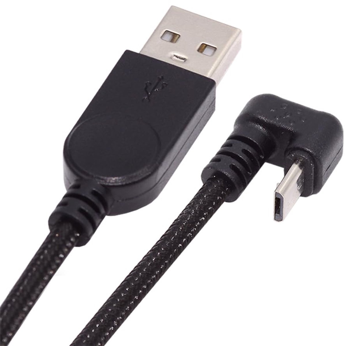 cablecc 480Mps USB2.0 to 5Pin Micro USB Male Type-A to Male Power Data Cable Micro Opposite U Shape Back Angular - ShopVlot