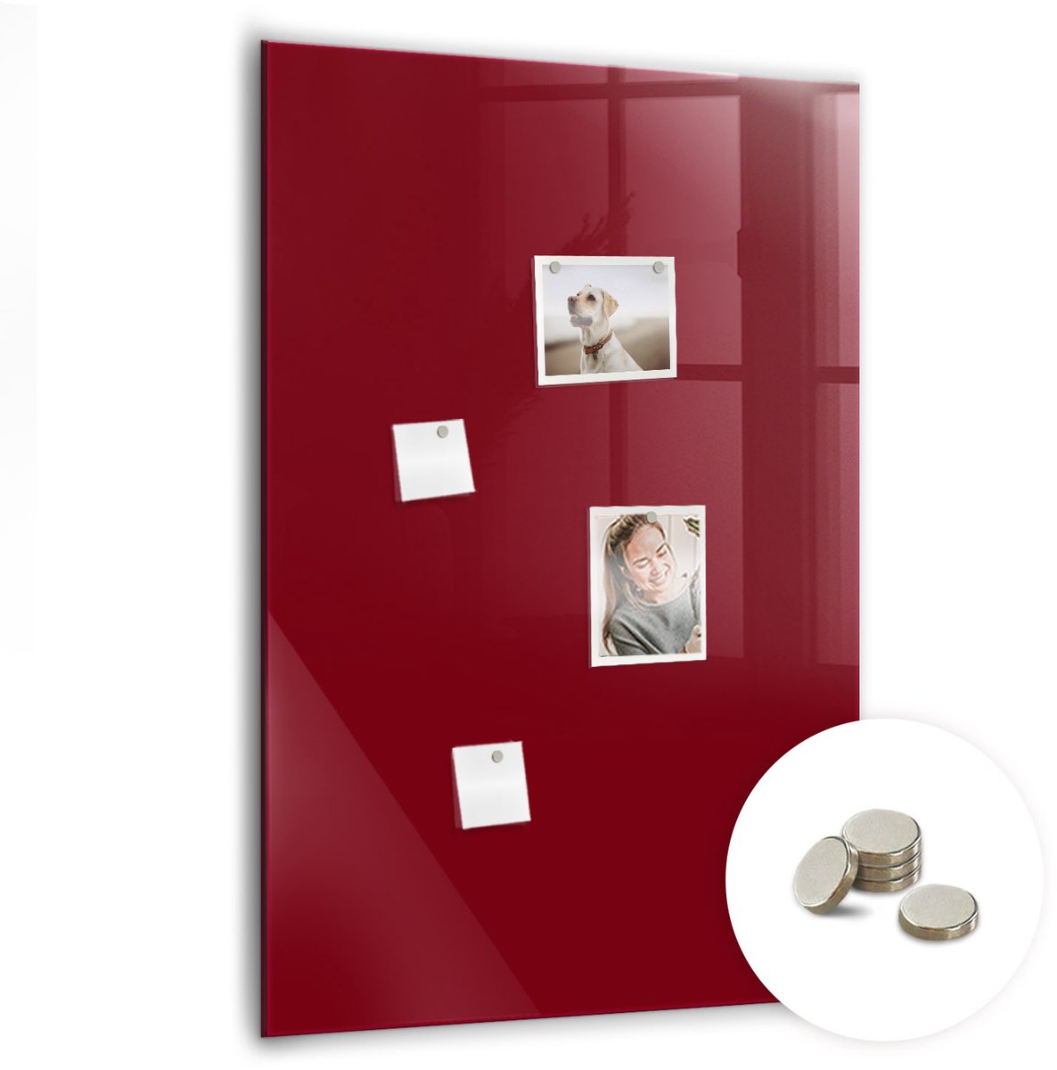 Coloray Glazen Magneetbord - Magnetisch Bord Goudgele kleur - 70x100 cm - Bourgogne Magneetbord - Magnetic Board - Wanddecoratie