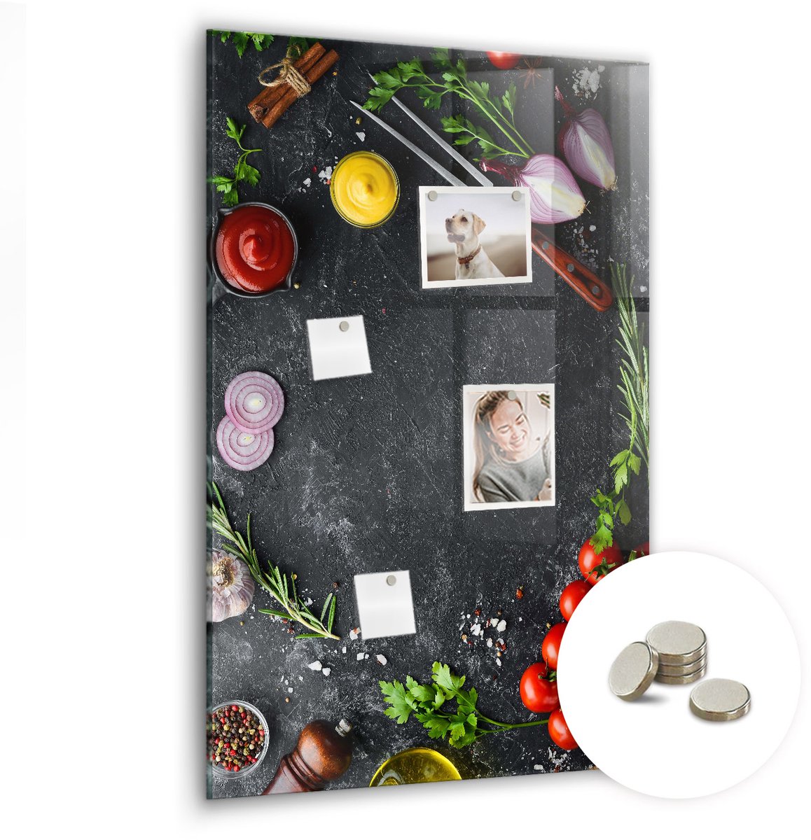 Coloray Glazen Magneetbord - Magnetisch Bord Zeekleur - 60x90 cm - Veelkleurig Magneetbord - Magnetic Board - Woonkamer Decoratie
