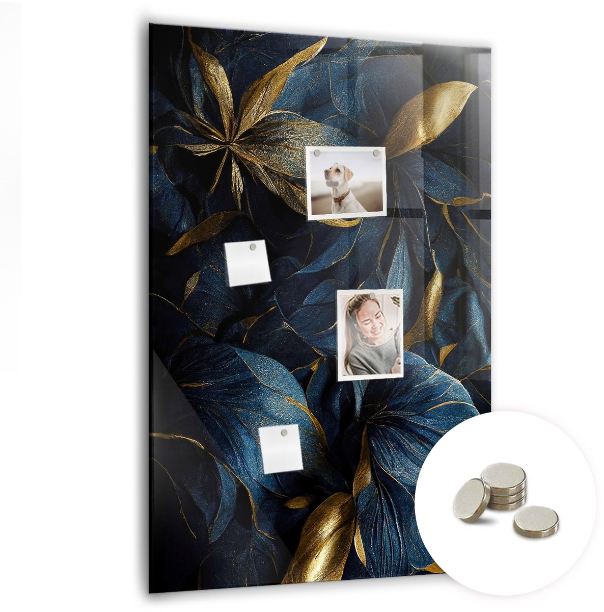 Coloray Glazen Magneetbord - Magnetisch Bord Tropische bladeren - 70x100 cm - Veelkleurig Magneetbord - Magnetic Board - Bureau Decoratie