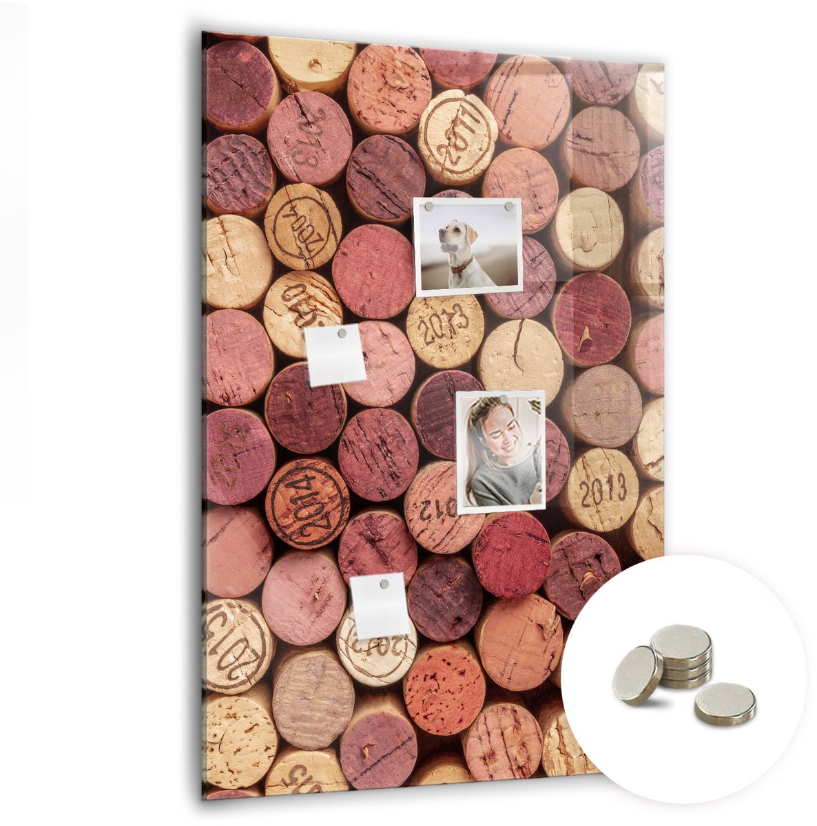 Coloray Glazen Magneetbord - Magnetisch Bord Melkwegstelsel - 70x100 cm - Rood Magneetbord - Magnetic Board - Bureau Decoratie