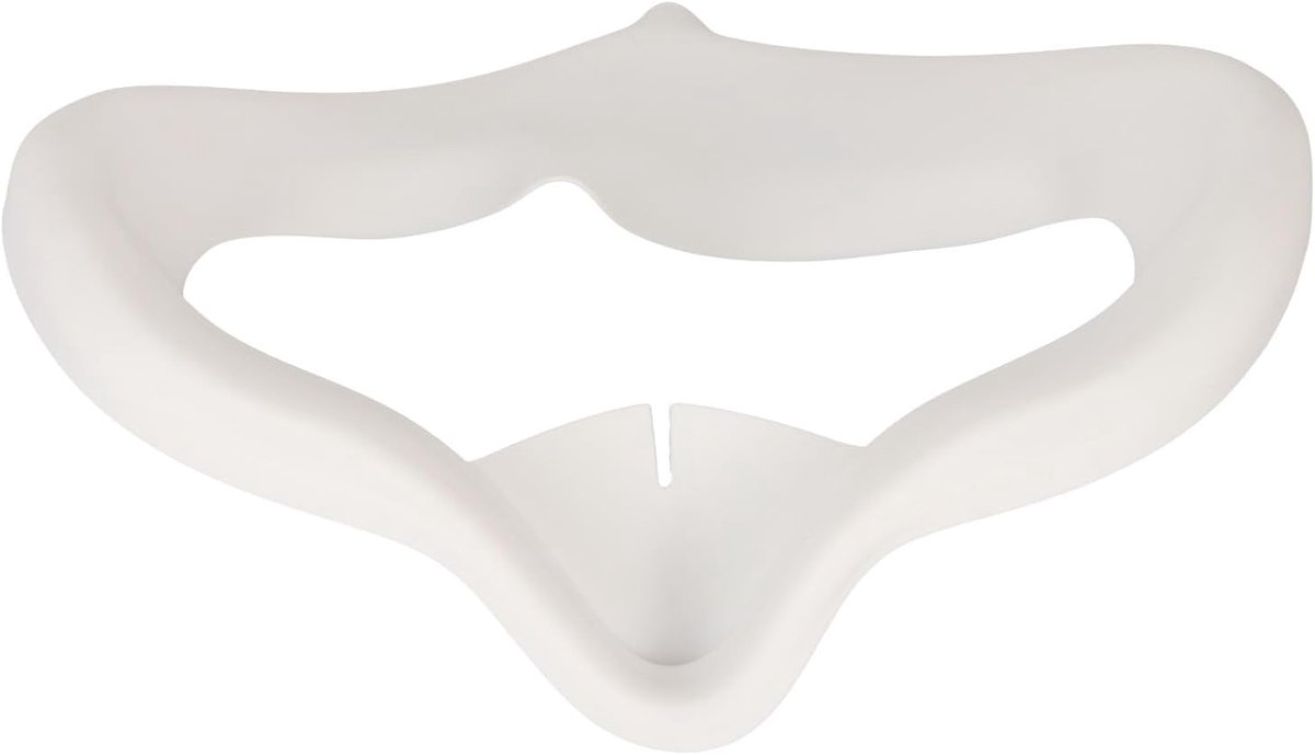 SnelShoppen - VR Gezichtsbedekking voor Quest 2, Sweatproof Silicone Gezichtskussen, Wasbaar VR Hoofdkussen in Grijs-Wit, Bescherming en Comfort voor