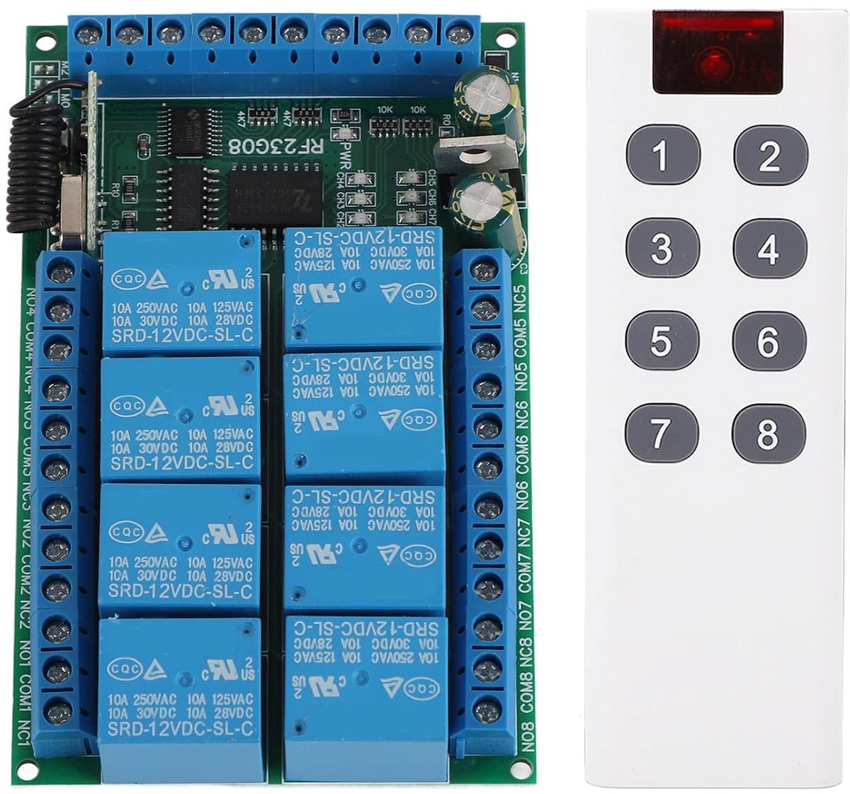 8 kanalen afstandsbediening - multifunctionele module - 100 meter bereik - ideaal voor vervanging - ShopVlot