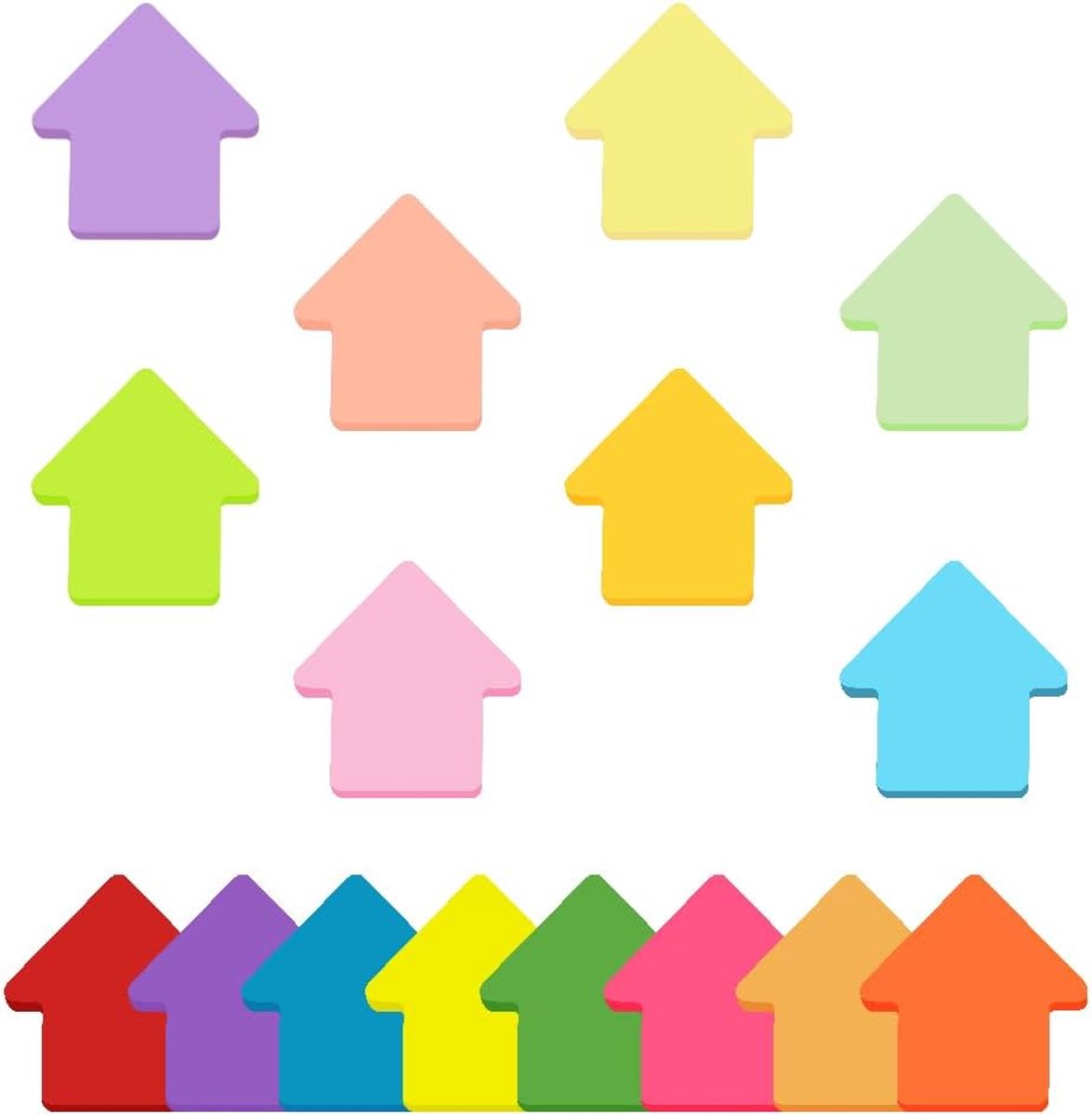 SnelShoppen - 800 Vel Self-Adhesive Notepads in 16 Kleuren - 70 x 70 mm Memo Notities voor Kantoor, School, Thuis - Plaknotities voor Notities, Herinn
