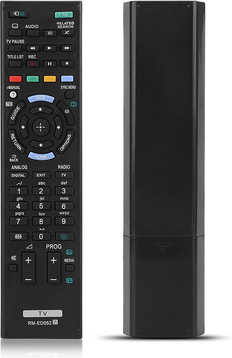 SnelShoppen - LED Smart TV Afstandsbediening Vervangingsafstandsbediening voor TV RM-ED052/RM-ED050/RM-ED047/RM-ED053/RM-ED060, Duurzaam, Tot 10m Bere