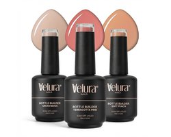 Velura® Bottle Builder (BIAB) Set - Builder in a Bottle - Autumn Essentials Set - 3x15ml Kleuren - Liquid Builder Gel - BIAB Gel Nagels - Flexibel & Dimethicone Hechting - HEMA- & TPO-vrij
