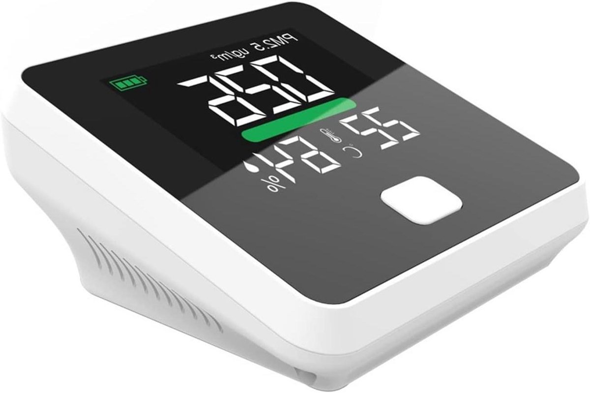 Luchtkwaliteitsdetector - Luchtmeter - Huishoudelijke Controle - Meet PM2.5 Stof - 80x80x50 mm - One Color