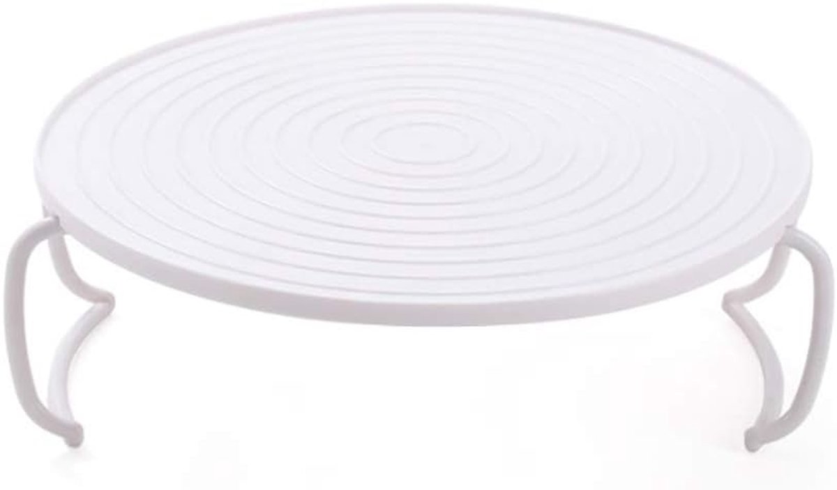SnelShoppen - Magnetron Plate Stacker Grill Rack - Vouwbare Handgrepen - Plastic Bakplaat voor Magnetron en Oven - Ideaal voor Bacon en Diepvries Snac