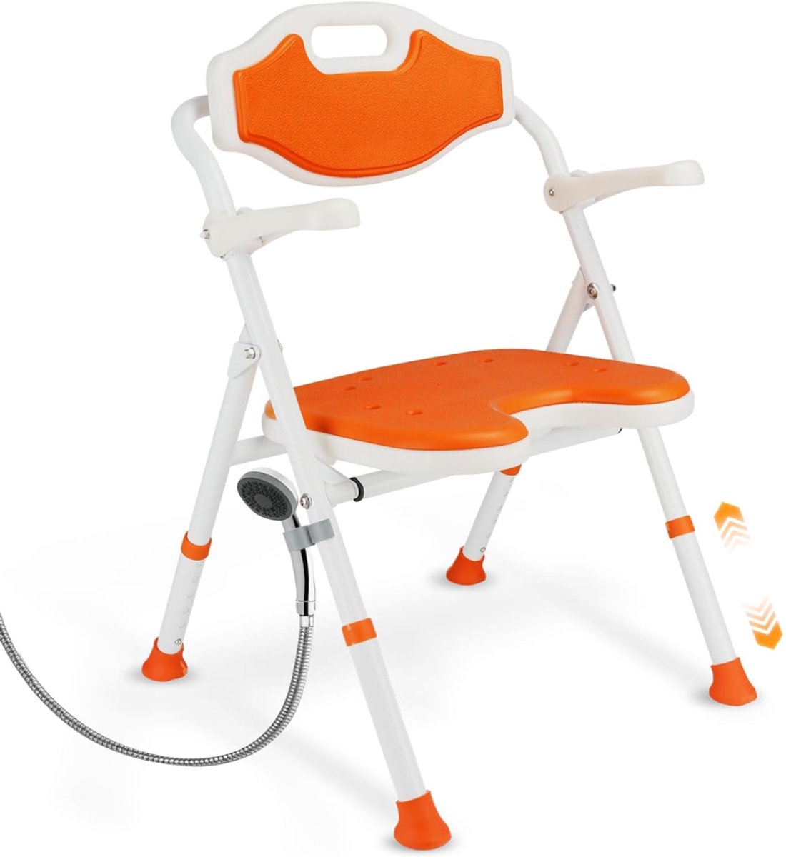 ApexArte® Douchestoel met Armleuningen - Douchekruk Rug - Veilig Douchen