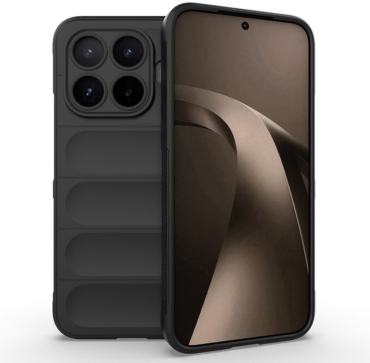 MobyDefend Hoesje - Geschikt voor Xiaomi 17T Pro - TPU Gripcase - Zwart