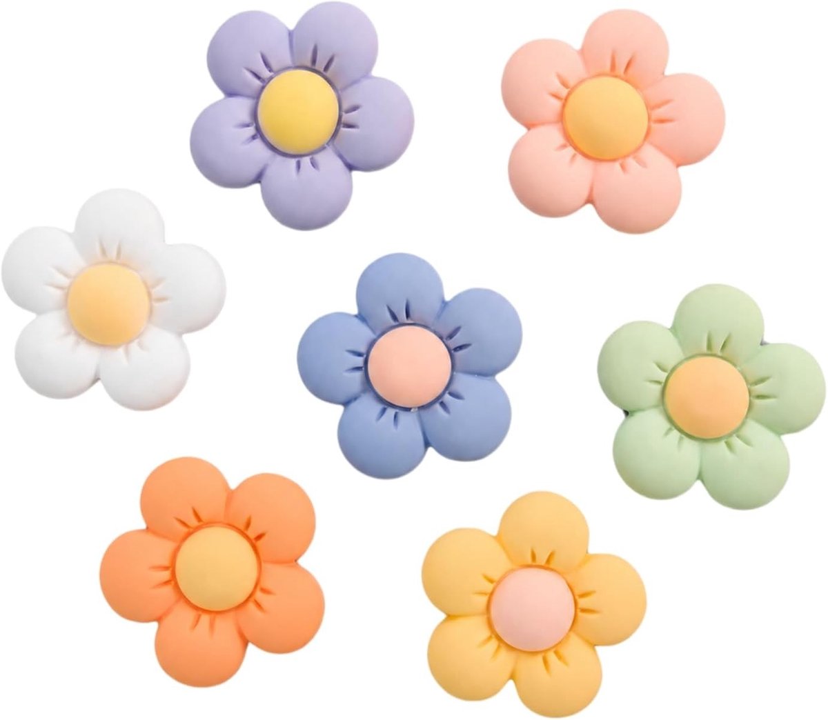 Bloemen Magneten - Decoratieve Magneten - Keuken Decoratie - 3D Ontwerp - 7 Stuks - Multicolor
