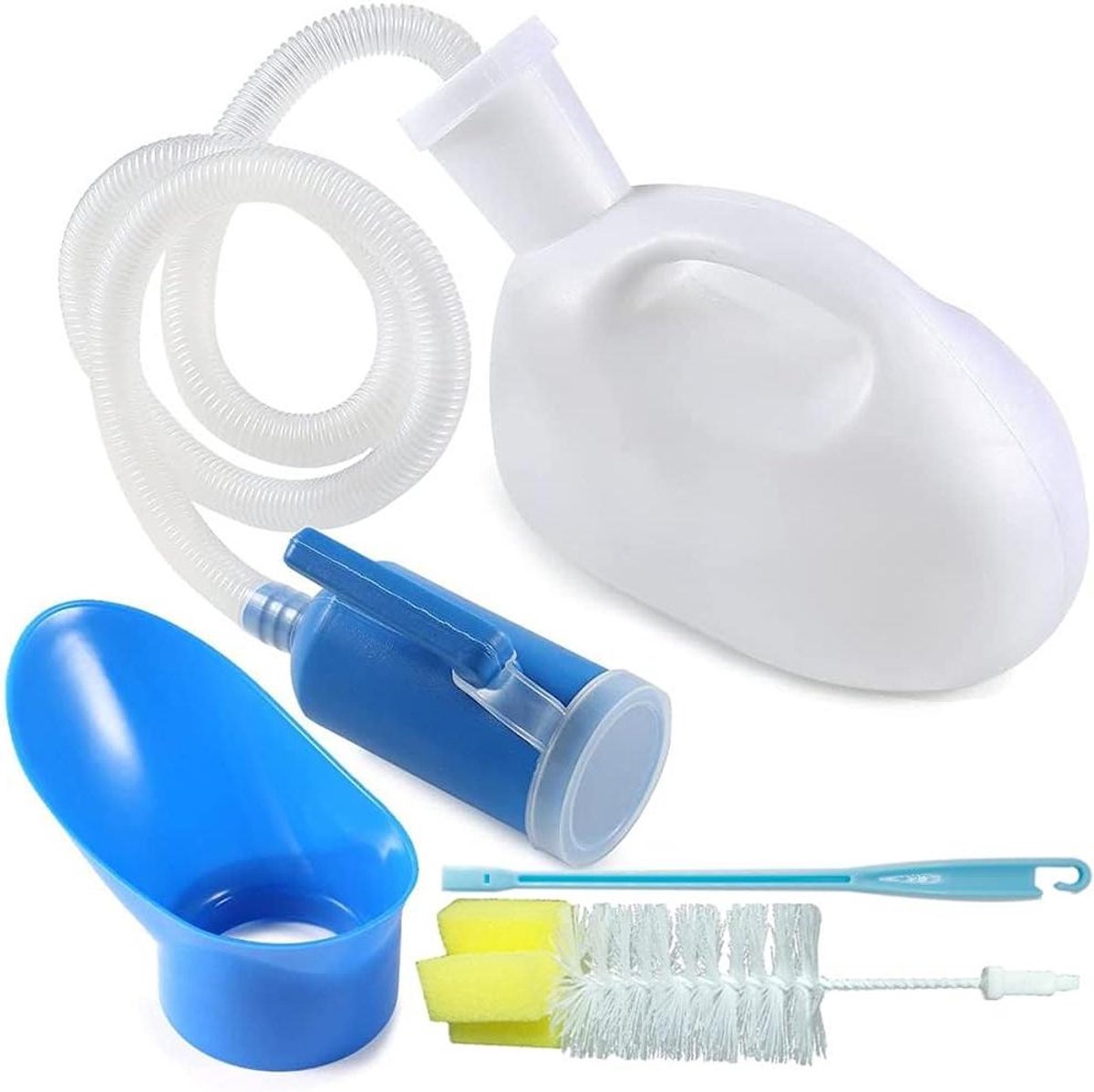 Urinoir Fles - Urine Pot - Zelfstandig Gebruik - Grote Capaciteit - 2000ML - Wit