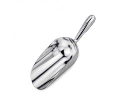 Ijsblokjes schep - Maatschep - Aluminiumlegering - Ijs tools - Ijsschop - Ijsschepper - Doseerschep - Multifunctionele schep - Geschikt voor snoep, ijsblokjes, granen en voer voor huisdieren - 12 oz - 21.6*7.8*4.6cm - Zilver