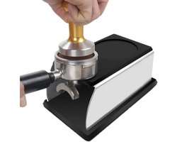 Duurzame roestvrije koffietamper met standaard en houder voor perfecte koffie-extractie