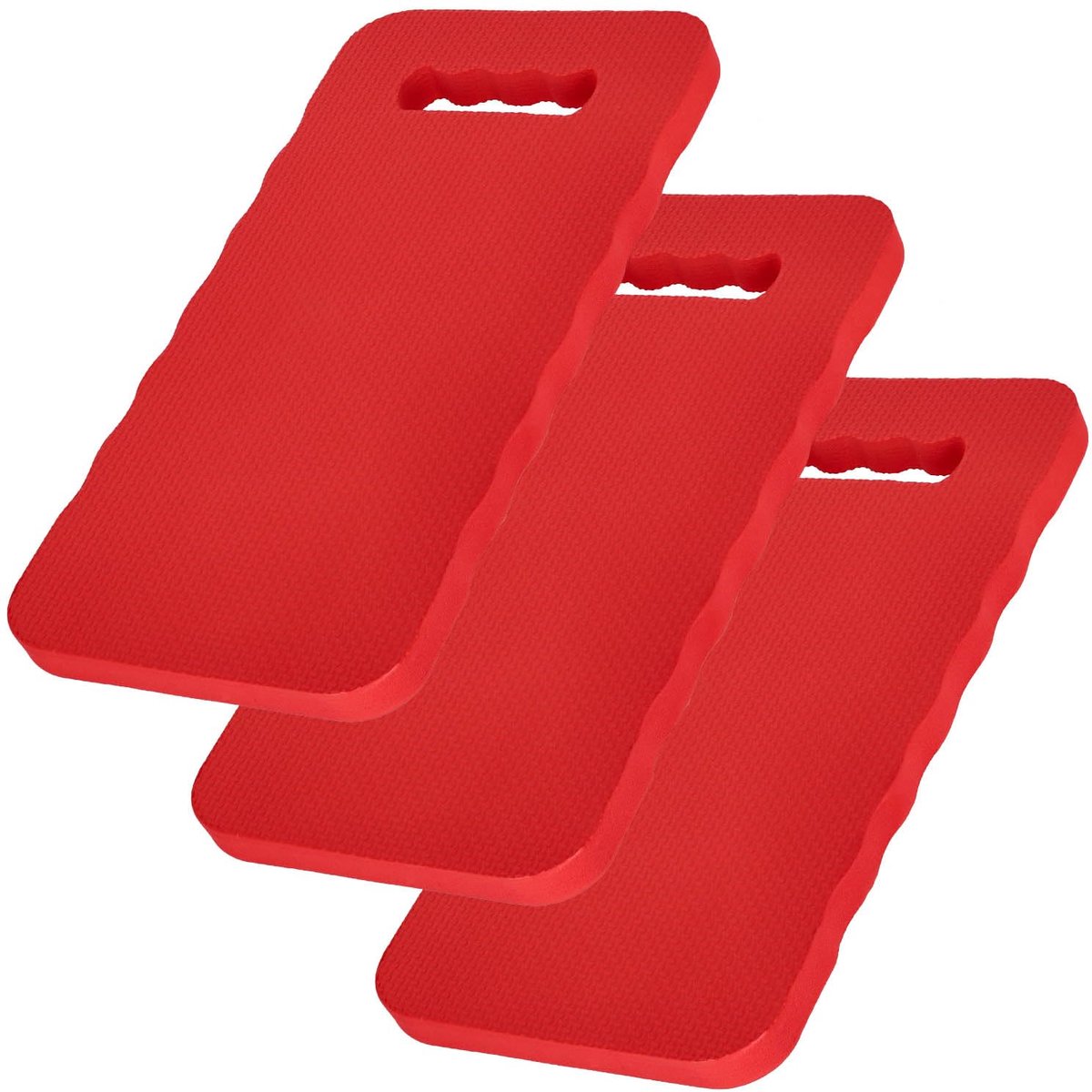 KOTARBAU® 3 Stuks - Kniekussen Tuin - Tuin Knielmat - Kniebeschermingsmat 40 x 20 cm - Knielkussen voor in de Tuin - Kniemat voor Tuinieren - EVA-Schuim - Rood