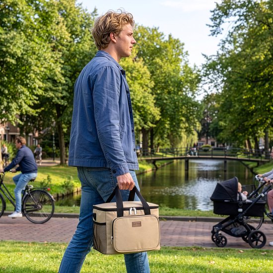Packaway 4 Laags Geïsoleerde Koeltas - Lunchtas 15 liter - Beige van Packaway — afbeelding 4