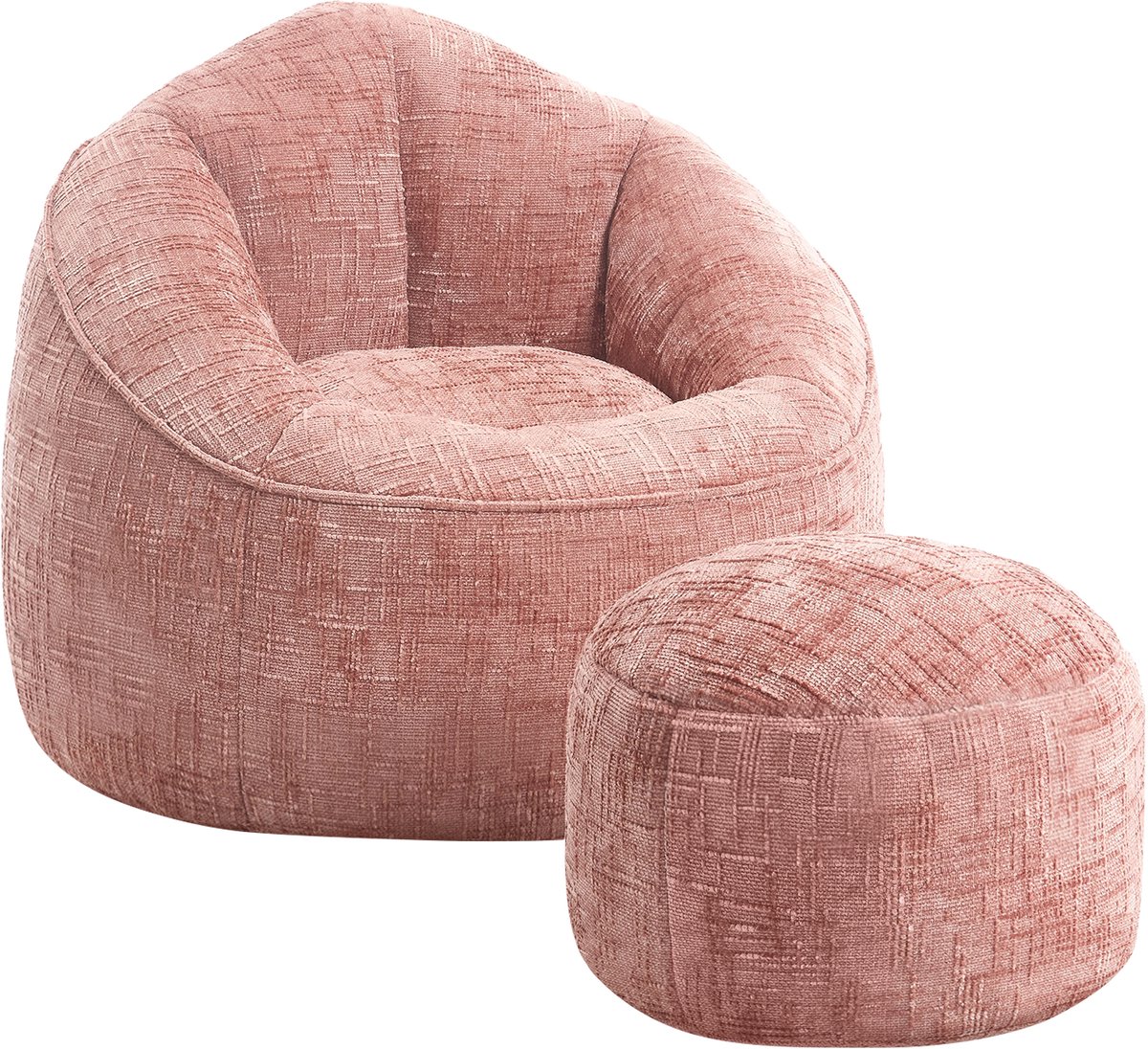 Lexzurn Zitzak - voor volwassenen en kinderen - Comfortabele zitzak stoel voor woonkamer, slaapkamer en gaming - Roze