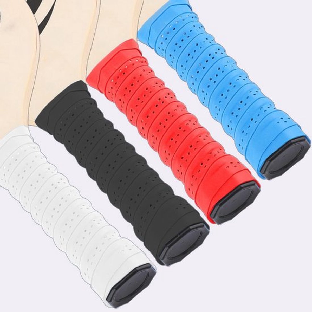 4 Stuks Grip Tape voor Pickleball Peddels, Comfortabele en Vochtregulerende Handgreep Tape voor Tennis Rackets en Paddle Versterking