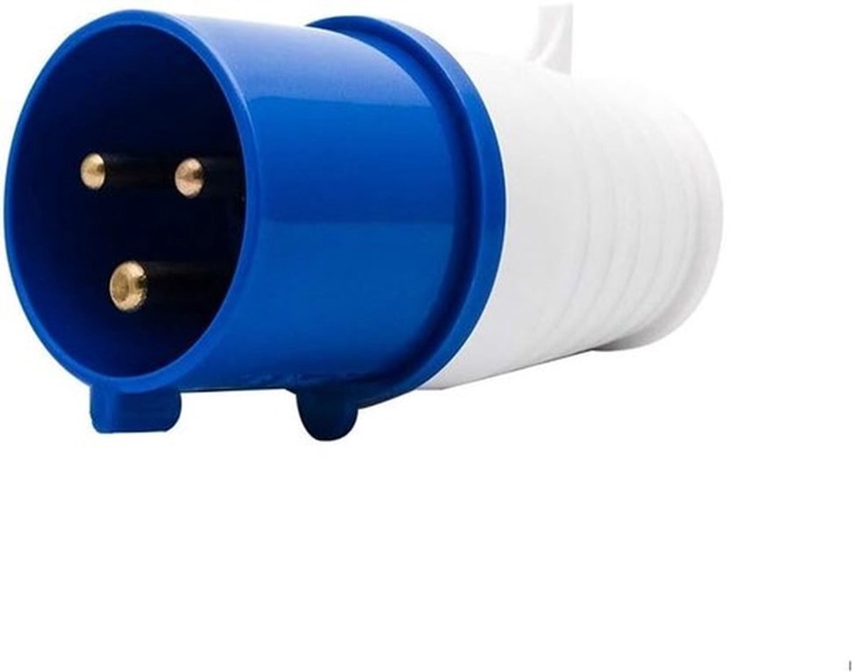 Industriële Stekker en Waterdichte Wandcontactdoos 32A 220V IP44 - 3 Polige Aansluiting voor Buitengebruik