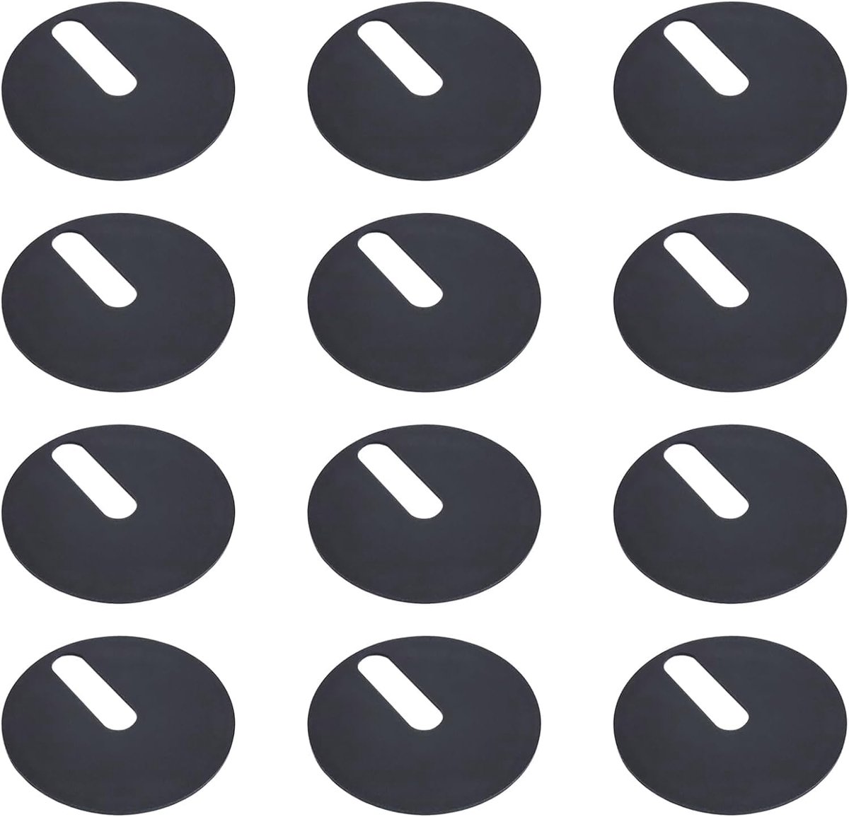 Toilet Hinge Rubber Pad Set 12pcs - 40mm Diameter - Non-slip - Voor het fixeren van toiletzittingen - ShopVlot