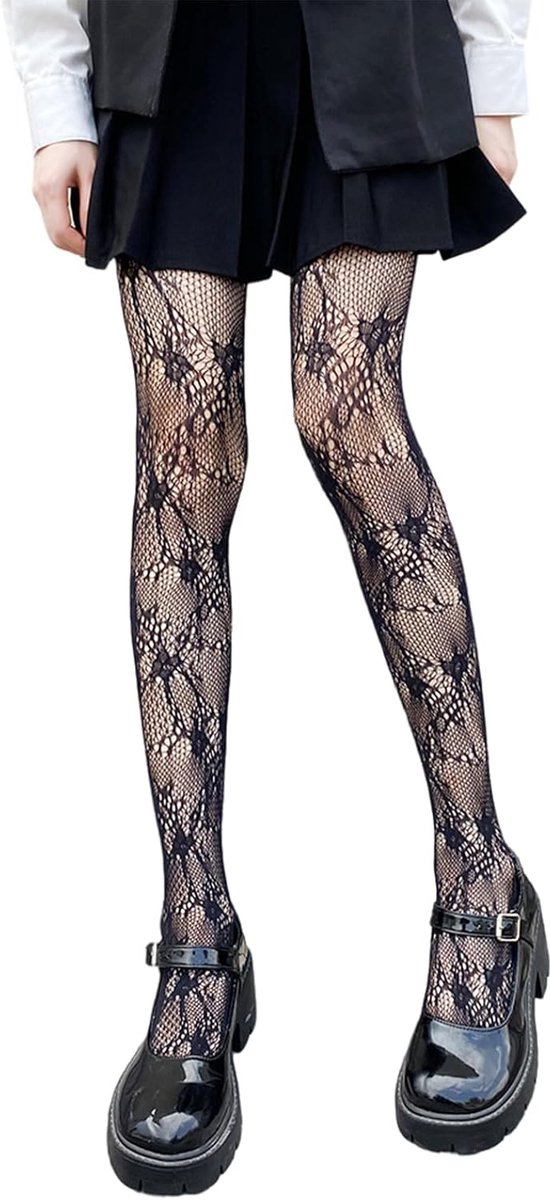 Visnetpanty - Zwart - One Size - Perfecte pasvorm voor slanker ogende benen - ShopVlot
