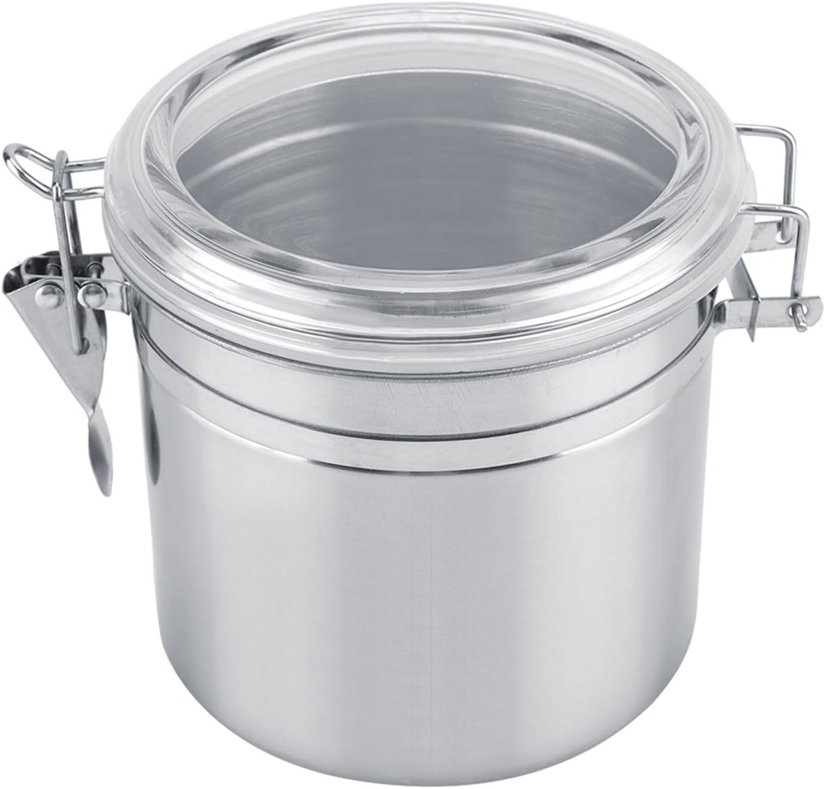 SnelShoppen - RVS Koffie Canister, Vacuüm Gesealde Opbergcontainer met Luchtdichte Klemdeksel voor Suiker, Thee, Bonen (Middel 4.75L)