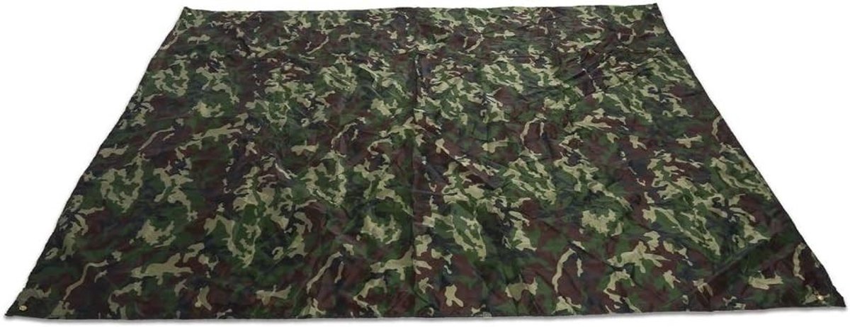 Waterdichte Camouflage Camping Tarp - Lichtgewicht en Draagbare Tent voor Buiten, Ideaal voor Picknicks en Bescherming tegen Regen (Afmeting: 2 x 2M)