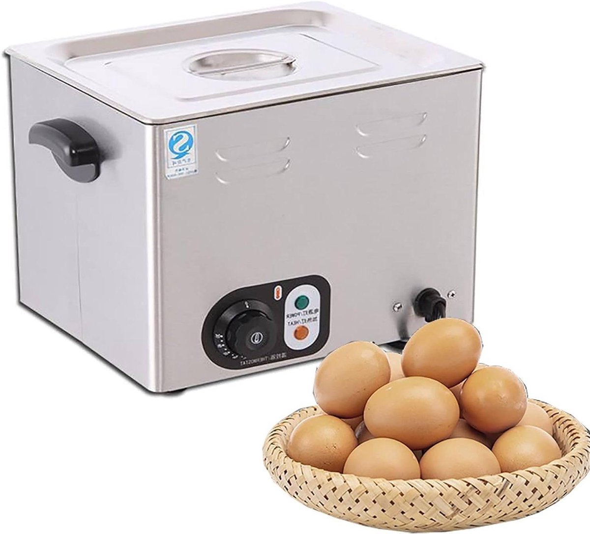 Commerciële Eierkoker - Eierkoker met Timer - Grote Partijen Koken - Constante Temperatuur - 60 Eieren - Zilver