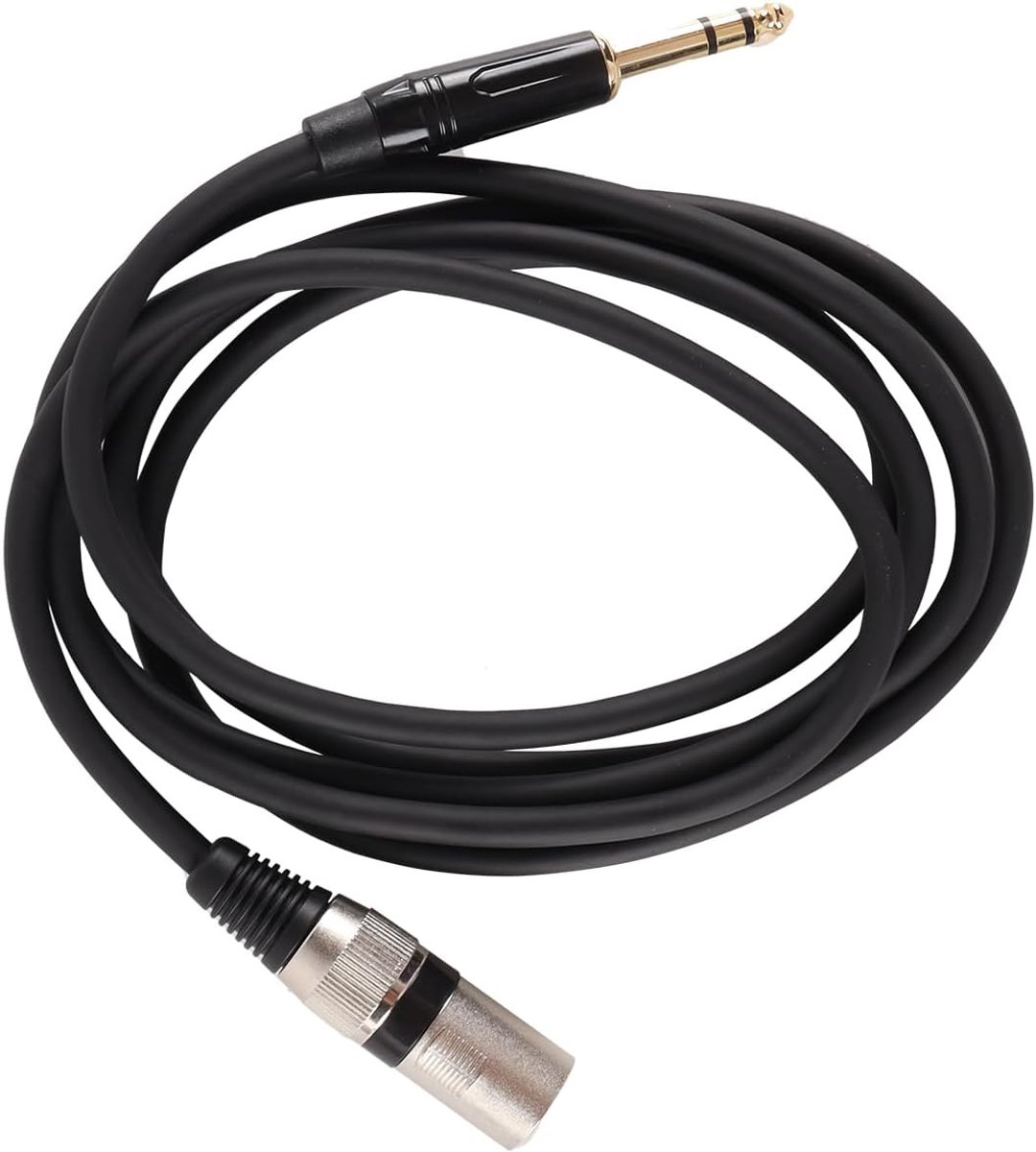 SnelShoppen - Stereo TRS 6.35mm Male naar XLR Male Audiokabel 2m voor Mengpanelen, Microfoons, Speakers, Studio en Live Geluidsopnames