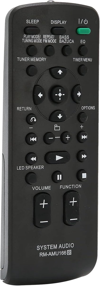 SnelShoppen - Vervangende Afstandsbediening voor Hifi - Gebruiksvriendelijk, Geen Programmeren Nodig, Inclusief 2 x AA Batterijen