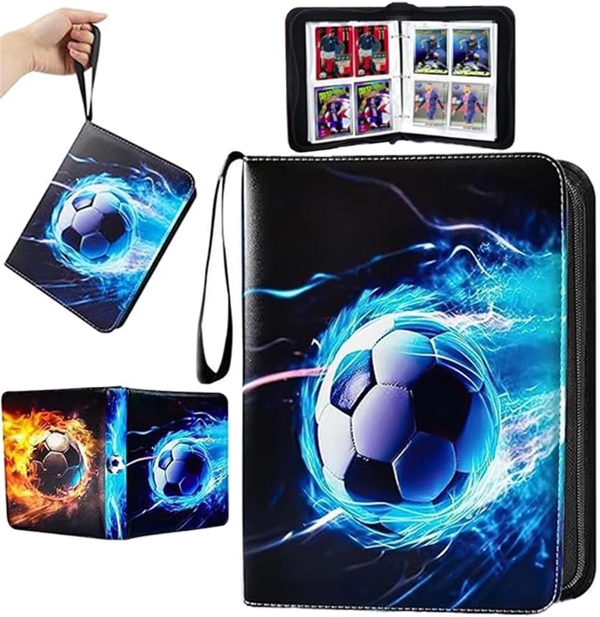 Verzamelalbum voor Voetbalkaarten - Wit - 24 x 18 cm - Hoogwaardig PU-materiaal - Voor Kaartenverzamelaars