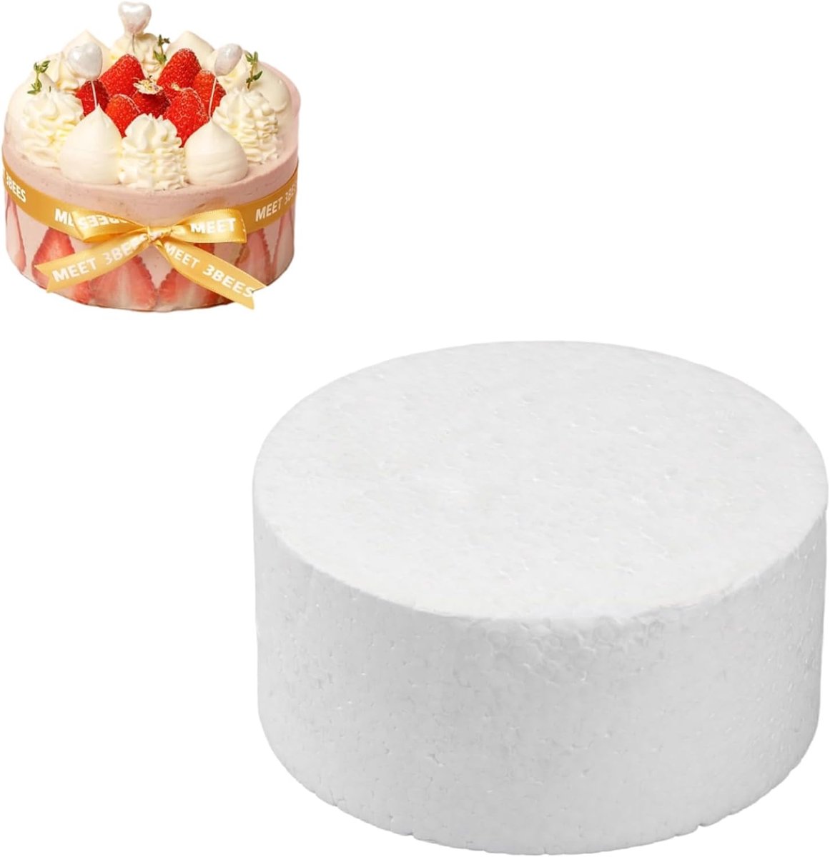 Cake dummy 7 cm - Kunststof - Perfect voor cakepresentaties - ShopVlot