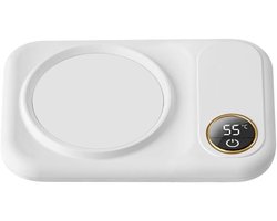 SnelShoppen - Elektrische Dranken Verwarmer, 3 Temperatuurinstellingen, Koffie Verwarmplaat, USB Drank Warmhouder, Verwarmde Onderzetter met Automatis