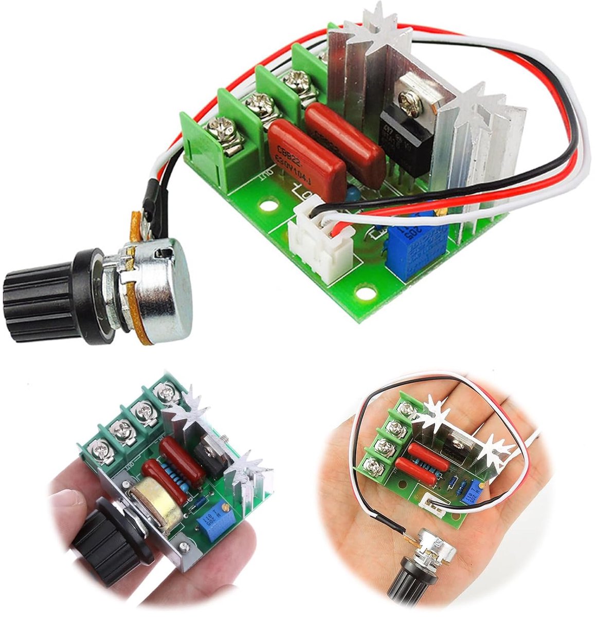 Motor snelheidsregelaar 2000 W - AC 50-220 V - 25 A - Eenvoudige installatie en gebruik - ShopVlot