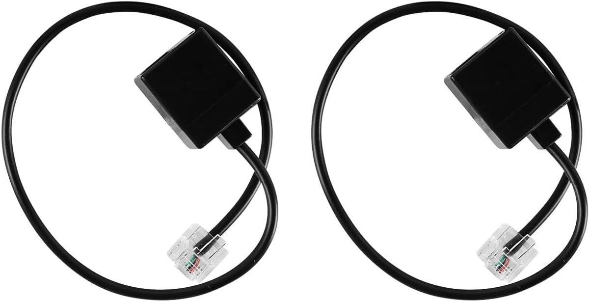 SnelShoppen - 2PCS RJ11 naar RJ45 Converter Adapter - 35cm Telefoon Jack naar Ethernet Converter Kabel voor Telefoon en Fax Verbindingen