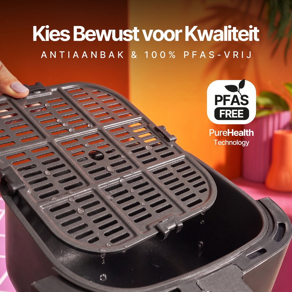Seeger Airfryer met Stoomfunctie XXL - 7 Liter - SteamFry - Kijkvenster - 8 Programma's - PFAS-vrij - tot 8 Personen thumbnail 4