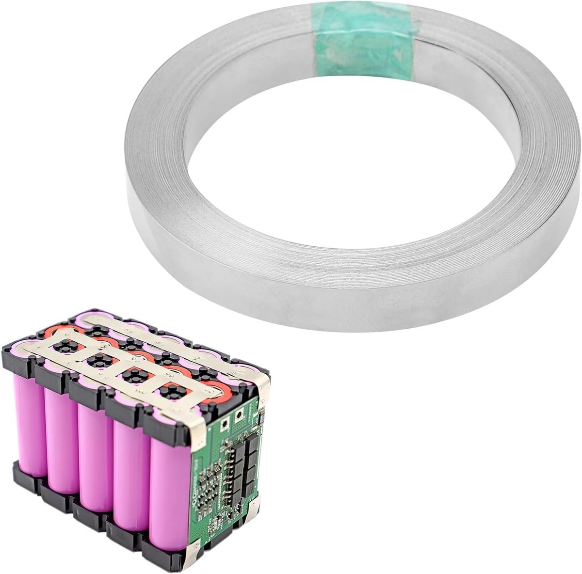 SnelShoppen - Nickel Tape 10m - Pure Nickel Strips 0.15 x 8mm - Nickel Bander voor 18650 Accu Packs - Hoge Elektrische Geleiding - Spotlasmachine Acce
