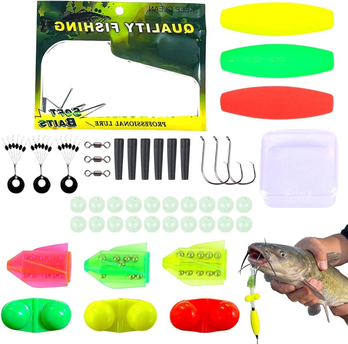 Vistuig Hengelgerei - Visaccessoires Kit - Vissen in Binnenwateren - Versterkte Aas Aantrekkingskracht - 40 stuks - Niet gespecificeerd