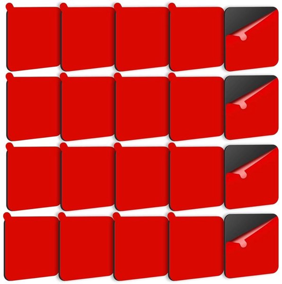 Lijmstrips 20 stuks, 30 x 30 mm Dubbelzijdige Tape voor auto's, LED-strips en meerdere toepassingen, water- en warmtebestendig voor binnen en buiten