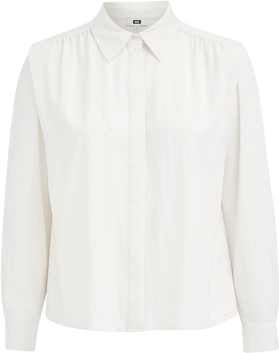 WE Fashion Dames blouse met schouderaccent - Curve