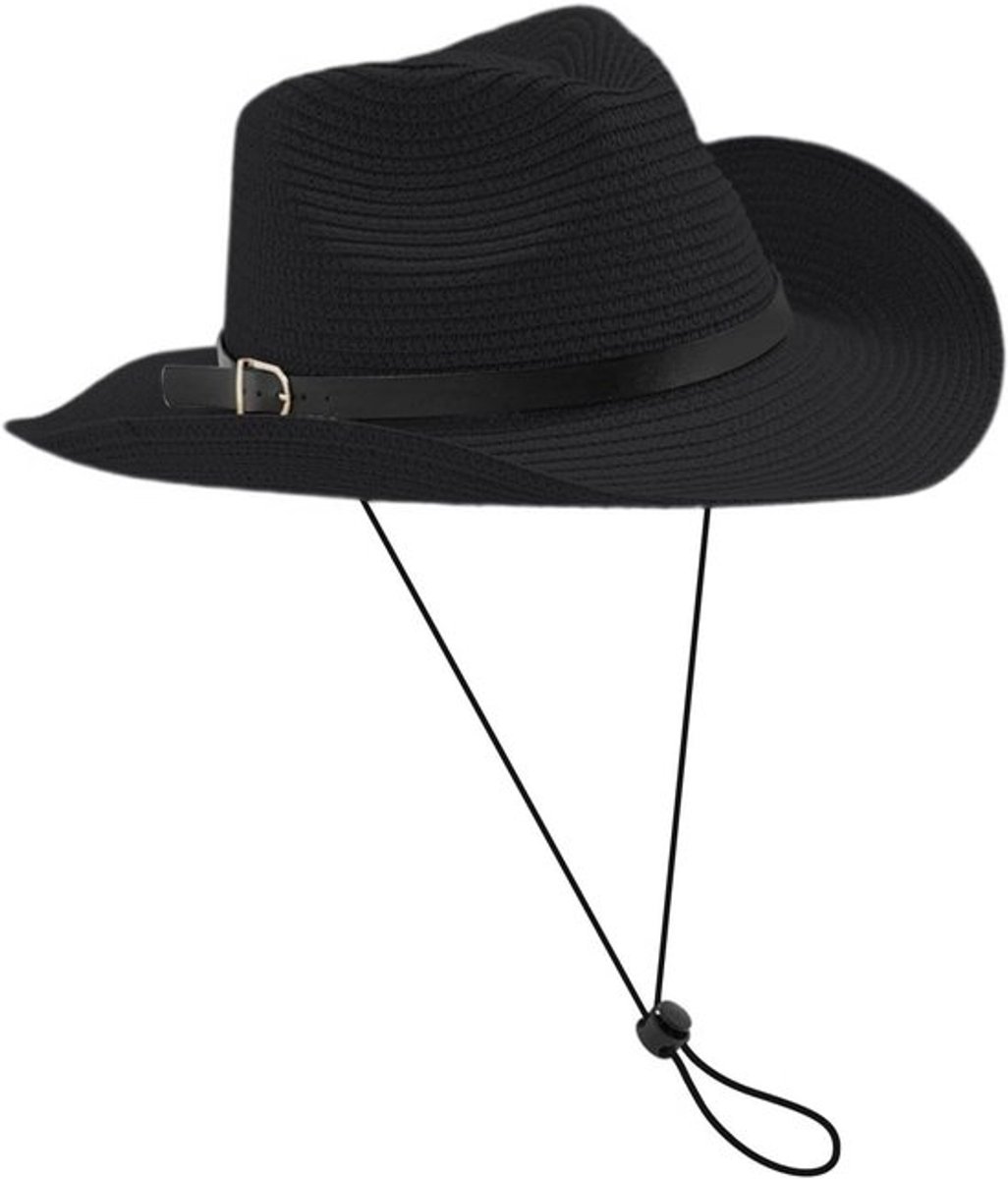 Zomer Strandhoed voor Dames en Heren - Opvouwbare Strohoed met UV-bescherming en Cowboystijl voor Zonbescherming